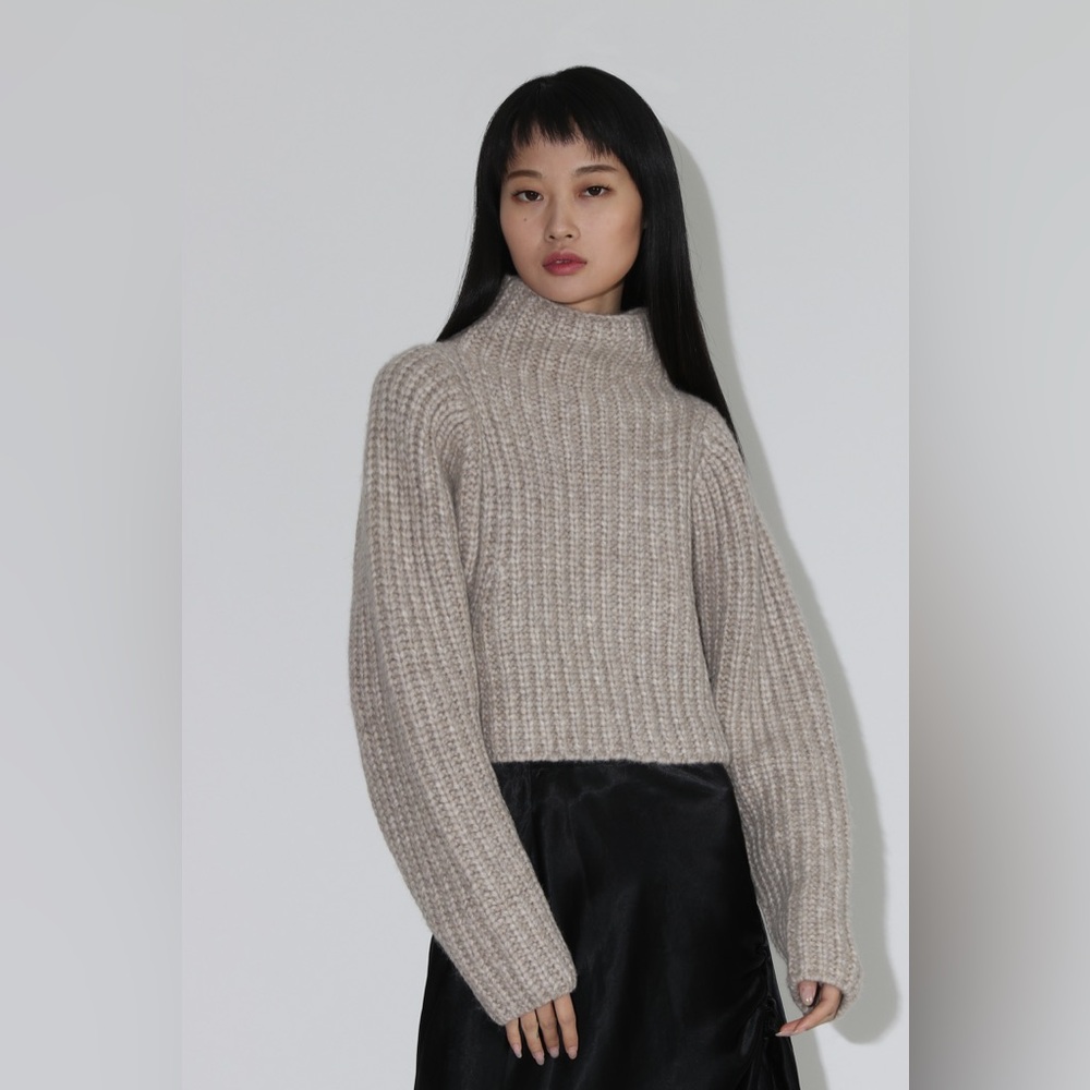 Shaina Mote Cropped Turtleneck Sweater